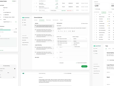 Quicktest Dashboard 3d chart collections components dashboard product design radio button sidesheet test ui web design