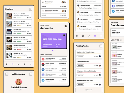 Mobile CRM Dashboard inspired with Neo Brutalism account brutalism dashboard gumroad inspiration management minimalism mobile app neo brutalism neubrutalism product design products saas software startup trend ui ui design ui kit ux