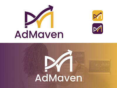 AdMaven Advertisement Agency Logo brand identity design brand logo branding company logo design graphic design illustration logo ui vector