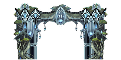 UNTOLD Festival - Elven Gate 2d elven gate fantasy festival gate gate design illustration