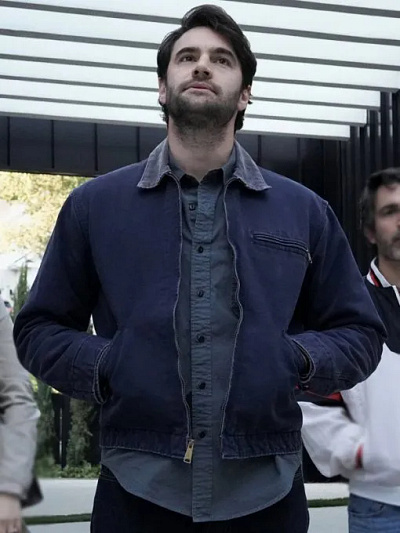 Matt Pierce Based On A True Story S01 Blue Jacket blue jacket matt pierce blue cotton jacket tom bateman