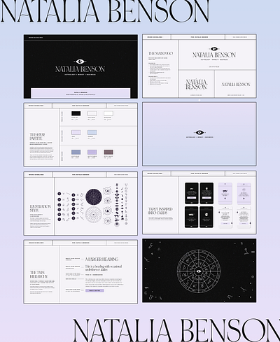 Natalia Benson Brand Guidelines branding layout