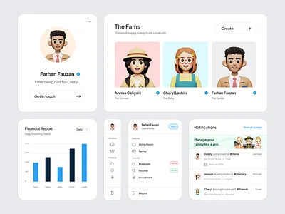 UI Components 3d 3d illustration character component dashboard ui