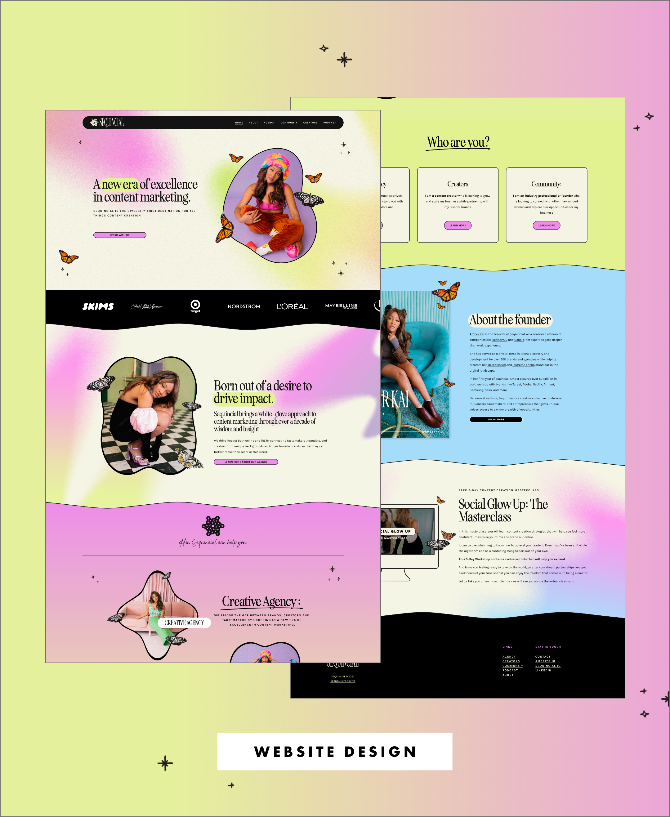 Sequincial Website Design branding logo page layout website design