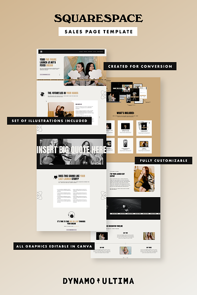 Studio51 Sales Page Template sales page squarespace website template