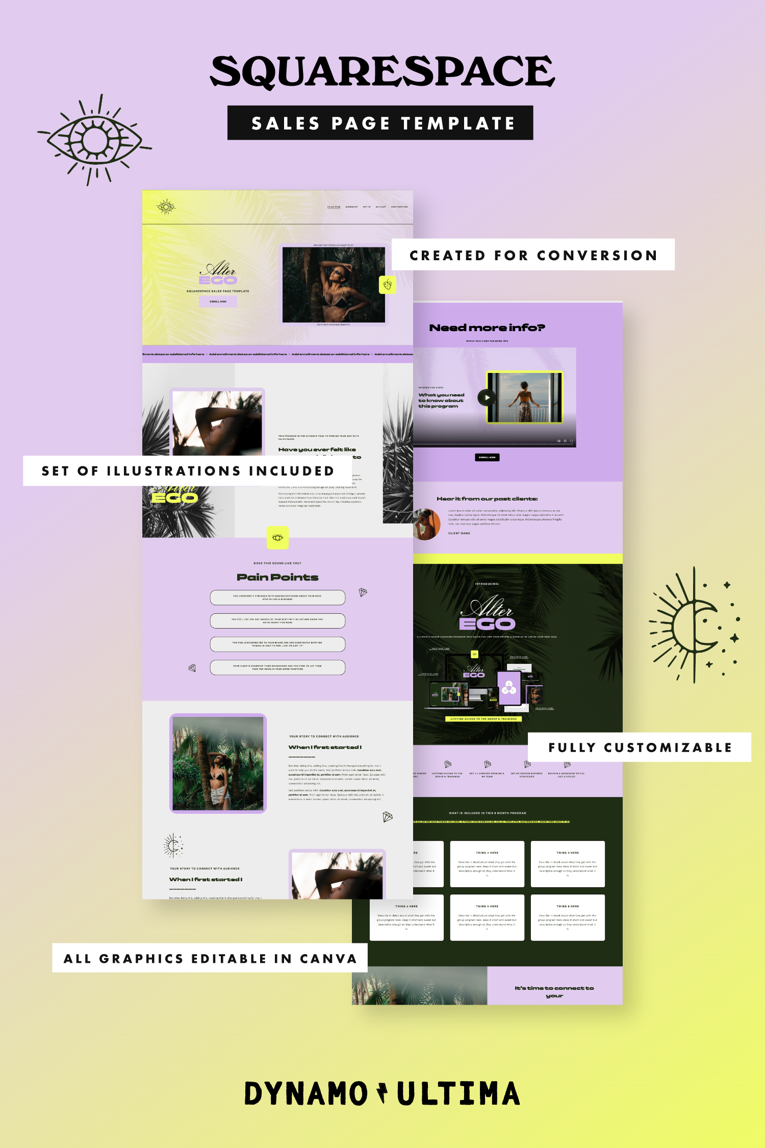 Alter Ego Sales Page Template page layout sales page squarespace website design
