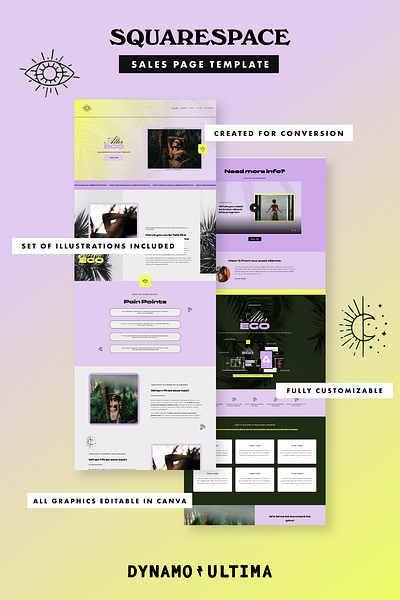 Alter Ego Sales Page Template page layout sales page squarespace website design