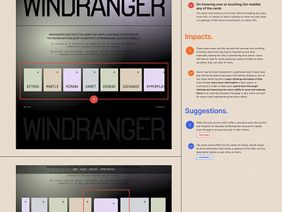 A Usability Heuristic Evaluation for Windranger Landing page carousel critical thinking design design thinking figma heuristic evaluation landing page mental model pain point research ui usabilty testing user experience ux visual design web