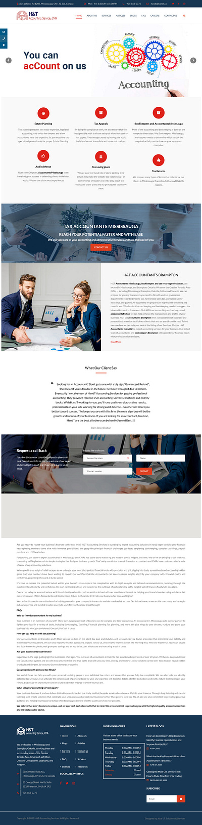 WordPress Website For Accounting Services. amp bootstrap branding contact form 7 design javascript jquery landing page mysql php slider revolution ui web analytics website development wordpress wp bakery wp rocket