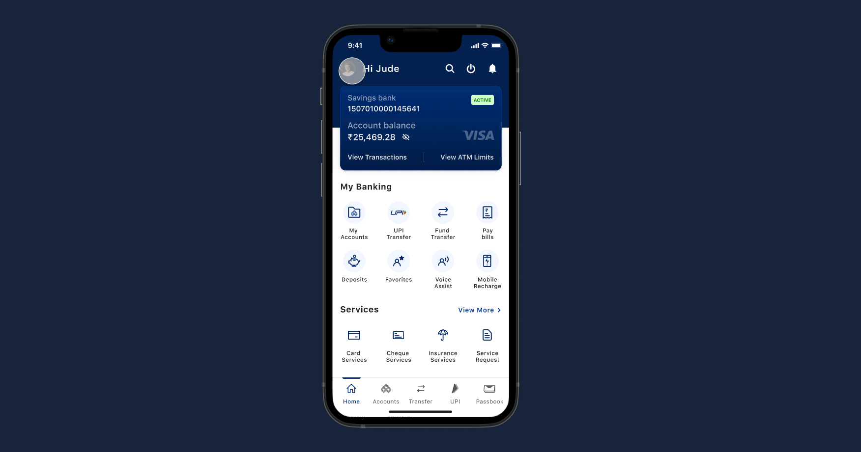 Profile Screen - IOB Re-design bank app redesign product design profile screen ui ux