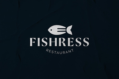 fork fish logo animal brand branding cafe design emblem fish fork graphic design logo logotype mark modern restaurant symbol
