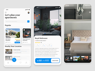 🏝️ Trevo - Booking Apartment App app branding clean design figma ui ux web design