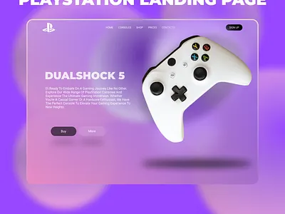 playstation landing page graphic design motion graphics ui