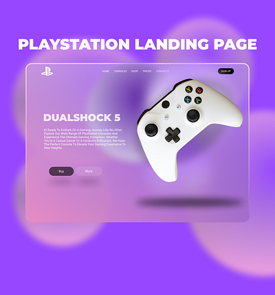 playstation landing page graphic design motion graphics ui