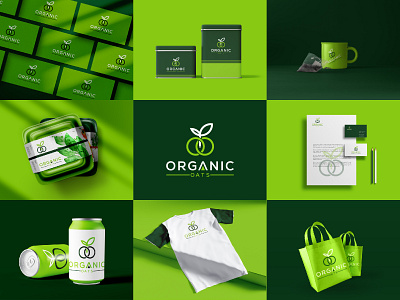 Organic Logo | Natural Logo Design. brand branding eco food logo fresh gradeint green logo iconic identity leaf logo logo logo design modern natural logo o logo oats logo organic art organic food organic logo tea logo