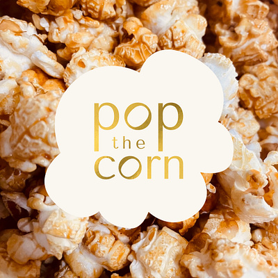Logo - Pop the Corn authentic branding design flavor food french gold graphic design illustration logo luxe luxurious popcorn typography vector yummy