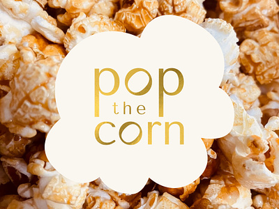 Logo - Pop the Corn authentic branding design flavor food french gold graphic design illustration logo luxe luxurious popcorn typography vector yummy