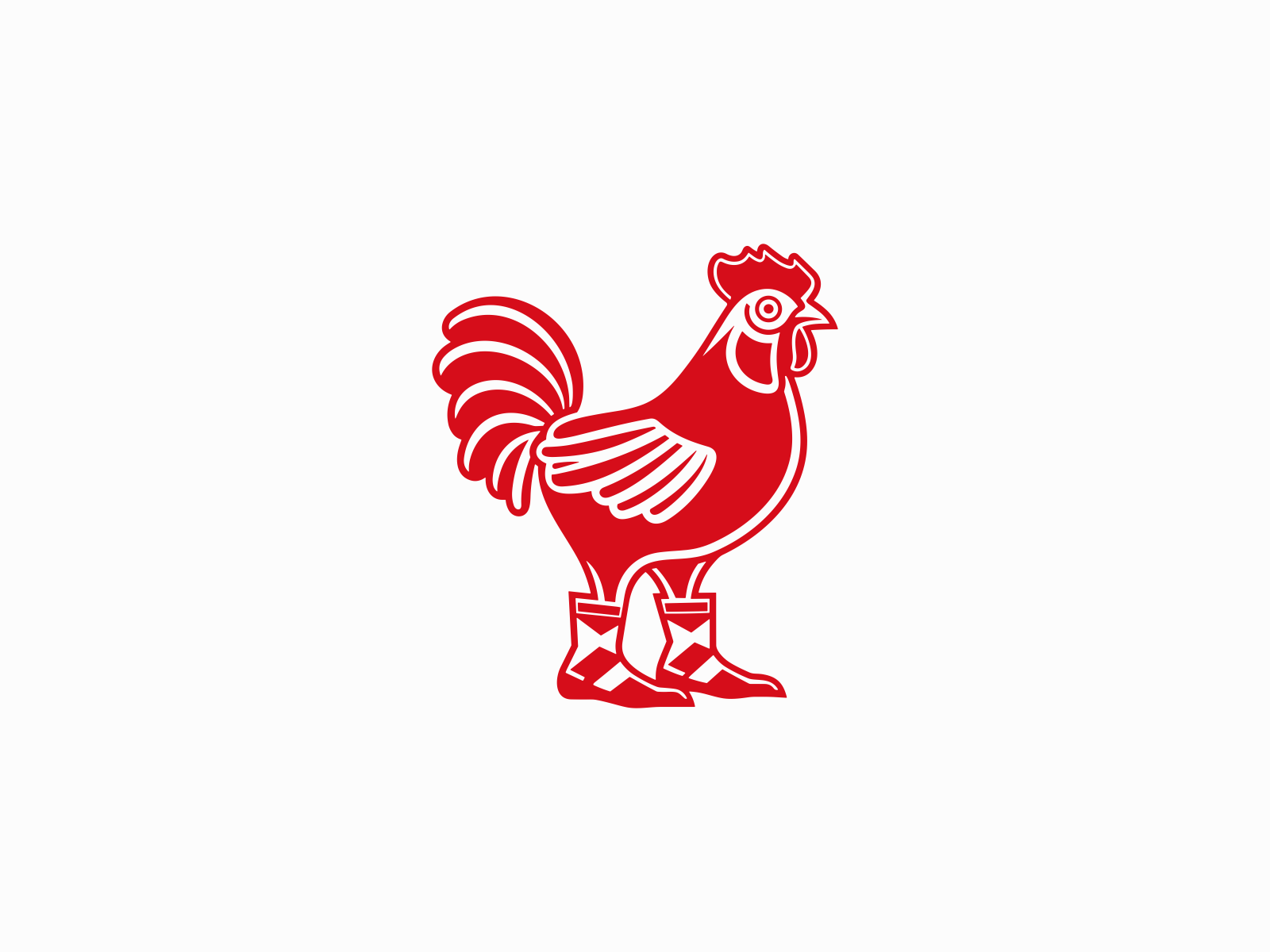 rooster logo design , red rooster logo , food rooster logo Stock Vector |  Adobe Stock