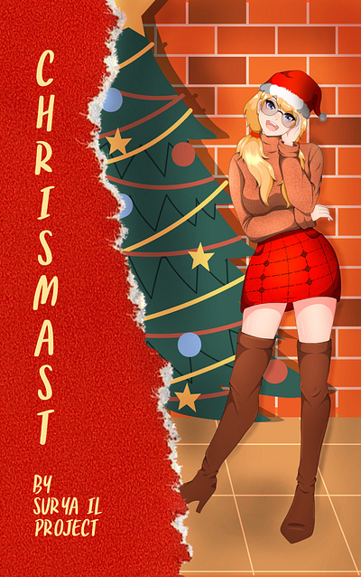 Book Cover about Christmas anime book cover branding canva clip studio paint cover design graphic design illustration logo