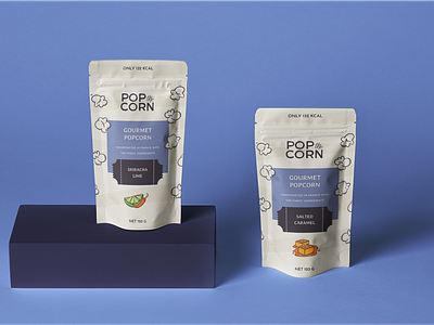Pop the Corn - Branding brand identity branding corn graphic design lime logo logo suite package packaging design pop popcorn saltedcaramel snack sriracha visual identity