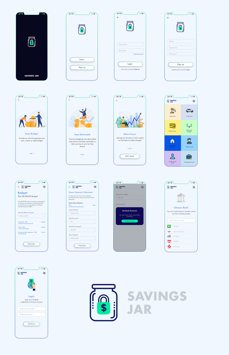 Saving Jar Mobile app by Kohinoor on Dribbble
