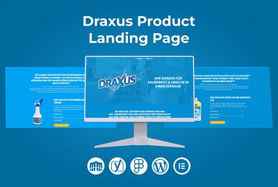 Draxus Product Landing Page attractive website business website design graphic design illustration landing page responsive website ui web design website design
