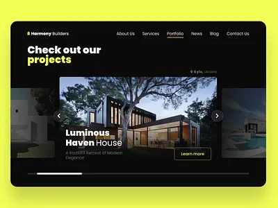 Architecture/design agency webpage 072 72 agency architecture architecture agency branding challenge daily ui 072 dailyui dailyui072 design design agency image slider mockup portfolio project slider ui uiux website