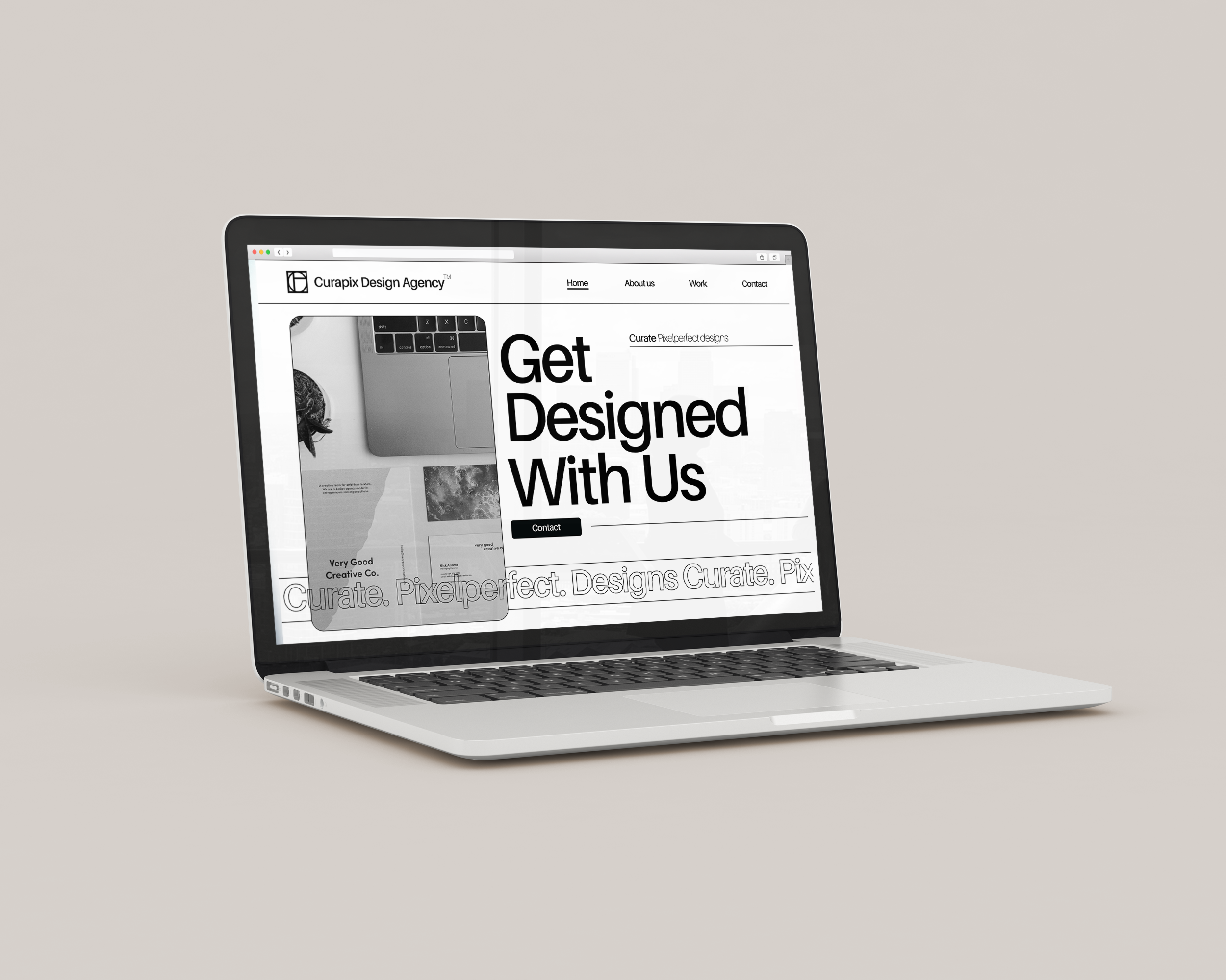 Landing Page design of my agency brand identity logo ui ux vector