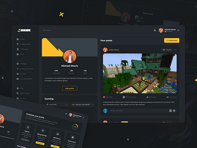 RKDE: Profile page branding clean crypto darktheme dashboard design earn game gamedesign gaming illustration interface p2e player profile page ui user ux