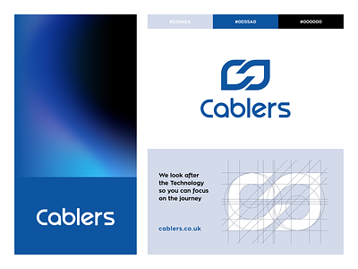 Cablers logo branding connection creative design flow illustration infinity inteligent it line logo mark online process service smart symbol vector