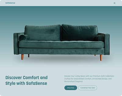 SofaSense Website Hero Section Design Exploration artistry comfort and style craftsmanship design exploration dribbble elegance furniture hero section home decor inspiration interior design living room mockup premium sofas sofa design sofasense uiux user interface visual design web design