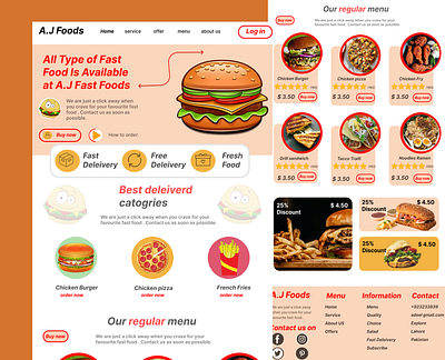 AJ Foods Webdesign appdesign branding design graphic design ui uiux uiux design web design
