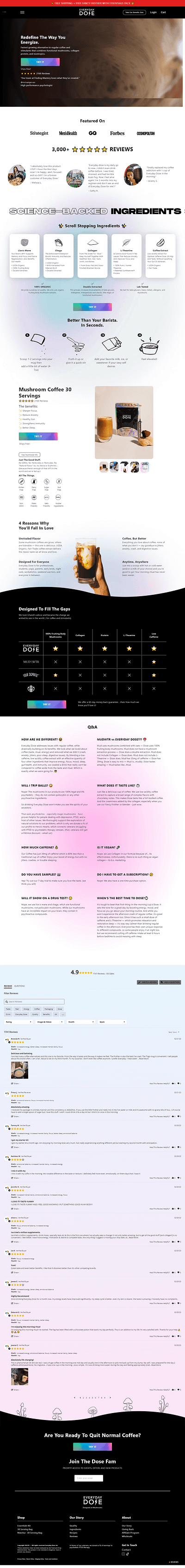 Everyday Dose customcode figmatowebflow interactions uiux