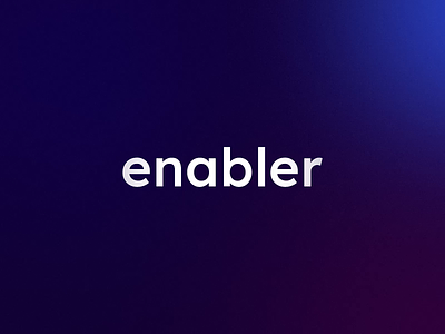 Enabler Logotype animation blue gradient logo logotype