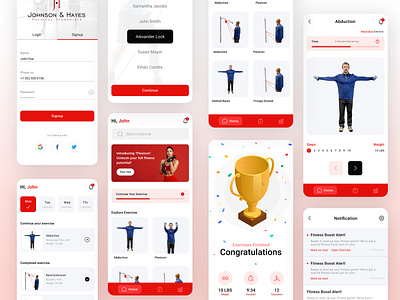 Johnson & Hayes - The Physical Therapist app branding design graphic design illustration logo typography ui ux