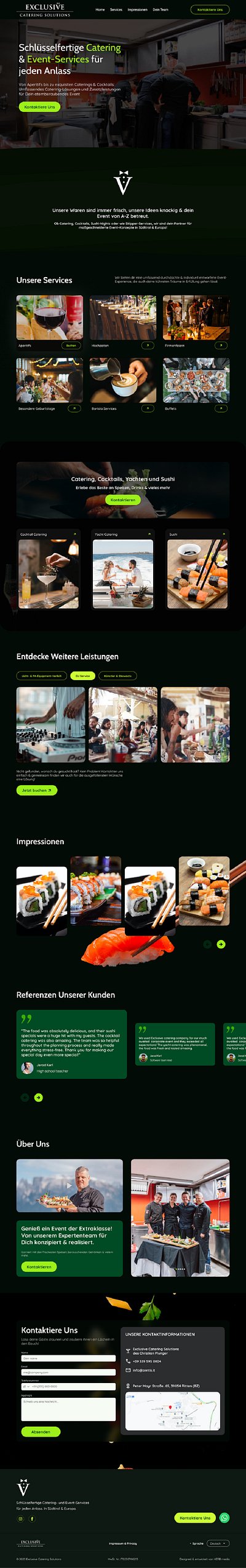 Exclusive Catering customcode figmatowebflow interactions uiux