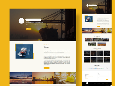 Shipping Company Website Design design ui ux web design web ui