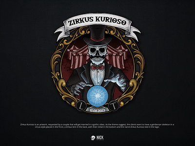 Zirkus Kurioso branding design graphic design hand drawing hand drawn illustration logo ui vintage vintage logo