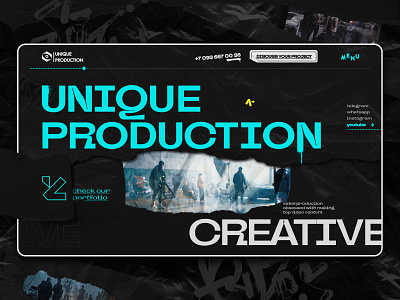 LANDING PAGE FOR VIDEO PRODUCTION STUDIO | Ninen branding creative dark design desktop landing page production ui ux web web design