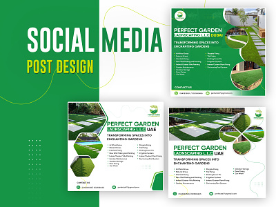 SMP-Perfect Gardening Landscaping L.L.C branding creative designs design gardening posts graphic design post design social media post