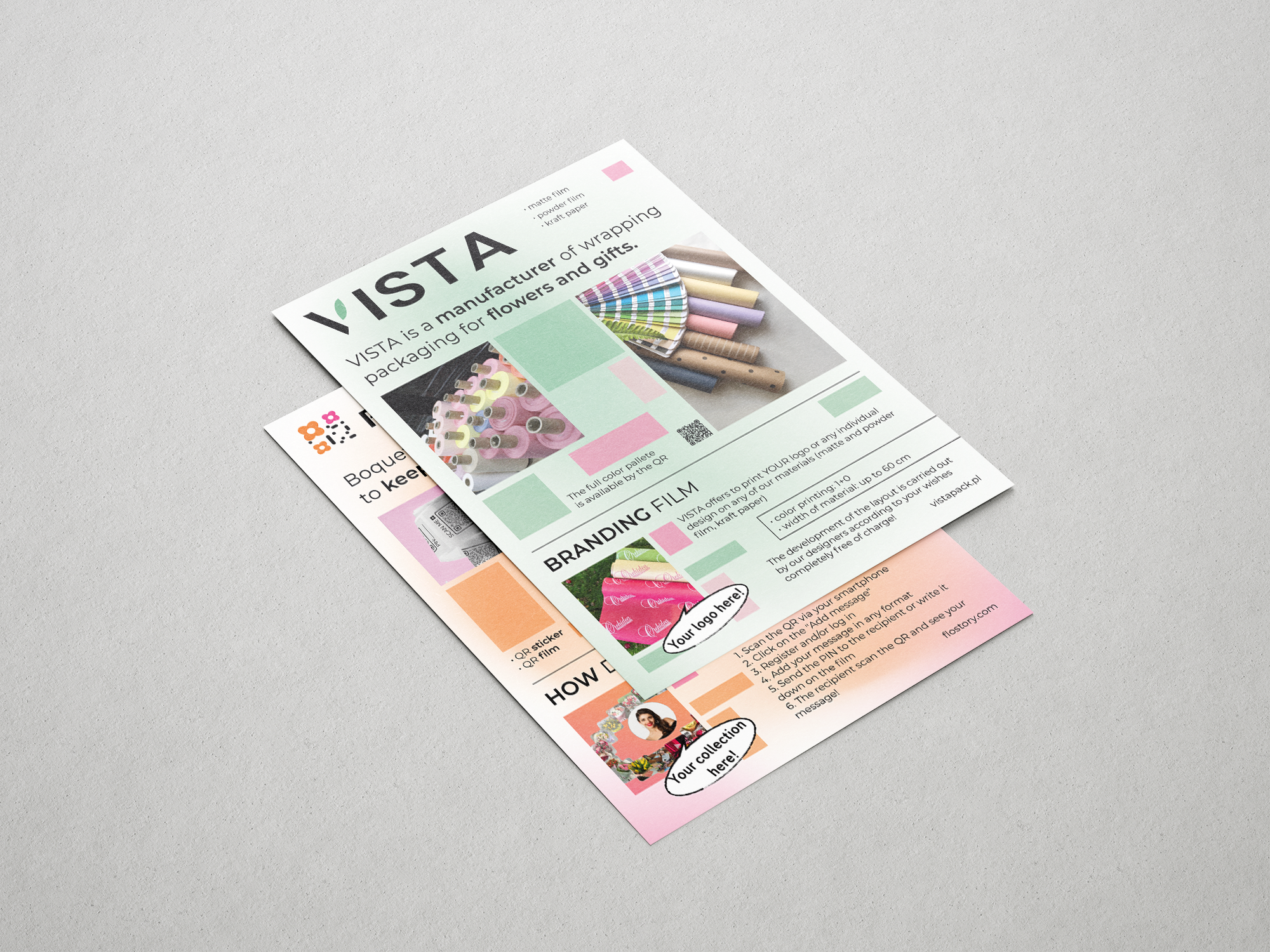 Double-brand brochure design branding brochure graphic design print typography