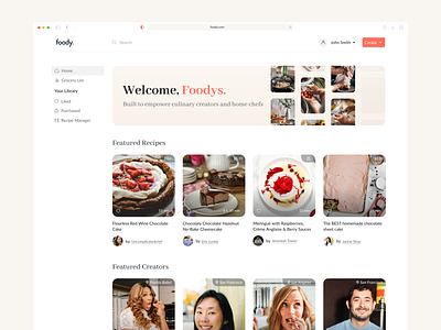 Foody — Dashboard dashboard design food mobile platform recipe study ui ux web