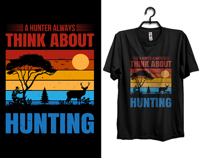 Hunting T-shirt Design black t shirt branding custom t shirt deer design graphic design gun hunt hunt now hunter hunting hunting design hunting t shirt illustration logo minimal outdoor t shirt t shirt design vector