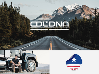 CDL DNA logotype america brand branding driver logo logotype road truck ui usa
