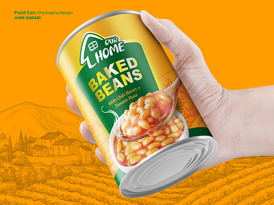 Food Can Packaging Design adobe illustrator adobe photoshop baked beans beans can canned design food food can graphic design illustration label design packaging packaging design product design