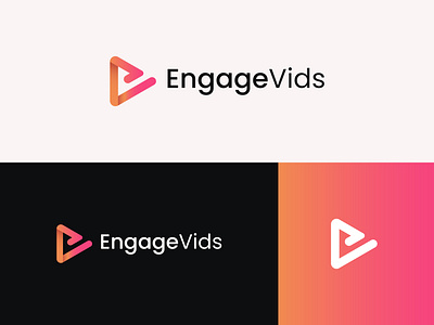 EngageVids Logo: E-commerce Brands with UGC Video Ads adcampaigns engagevids engagevids logo logo logo design ugcmarketplace ugcvideos videoads videocreators