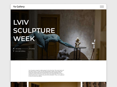 Website for gallery branding design figma page ui website