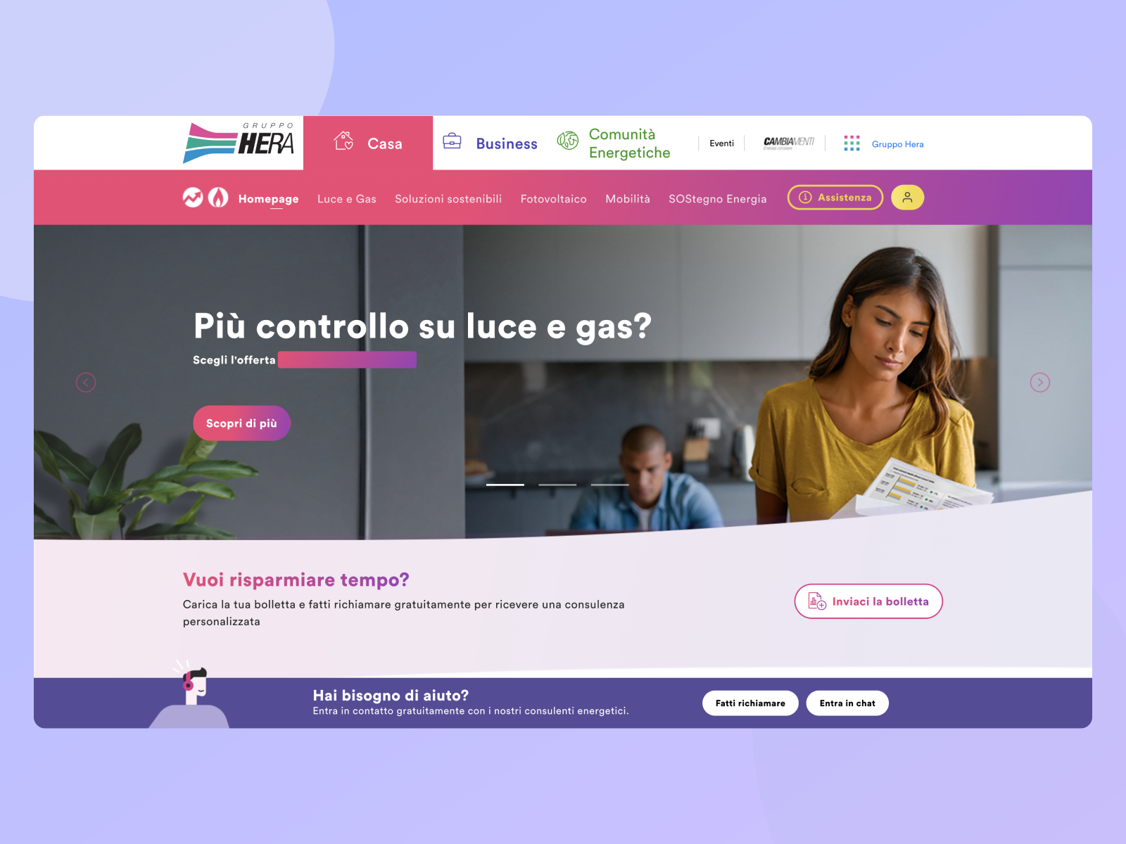 Gruppo Hera Energy configurator design ecommerce energy provider ui user experience utility ux