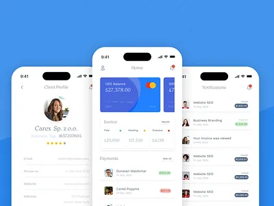 Invoice and Finance Management Case Study app card case study design finance fintech invoice mobile app money payment product design ui ui design