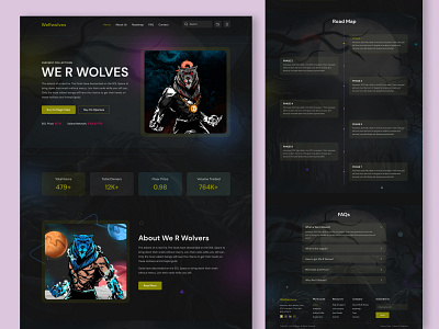 We R Wolves Website Landing Page Design 3d animation best shot branding dark darkdesign design graphic design illustration landingpage logo motion graphics template ui uiux user interface ux website wix